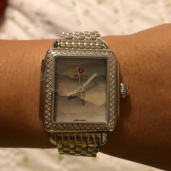 💕Michele Deco MOB & Diamond watch 💕 - Picture 1 of 6